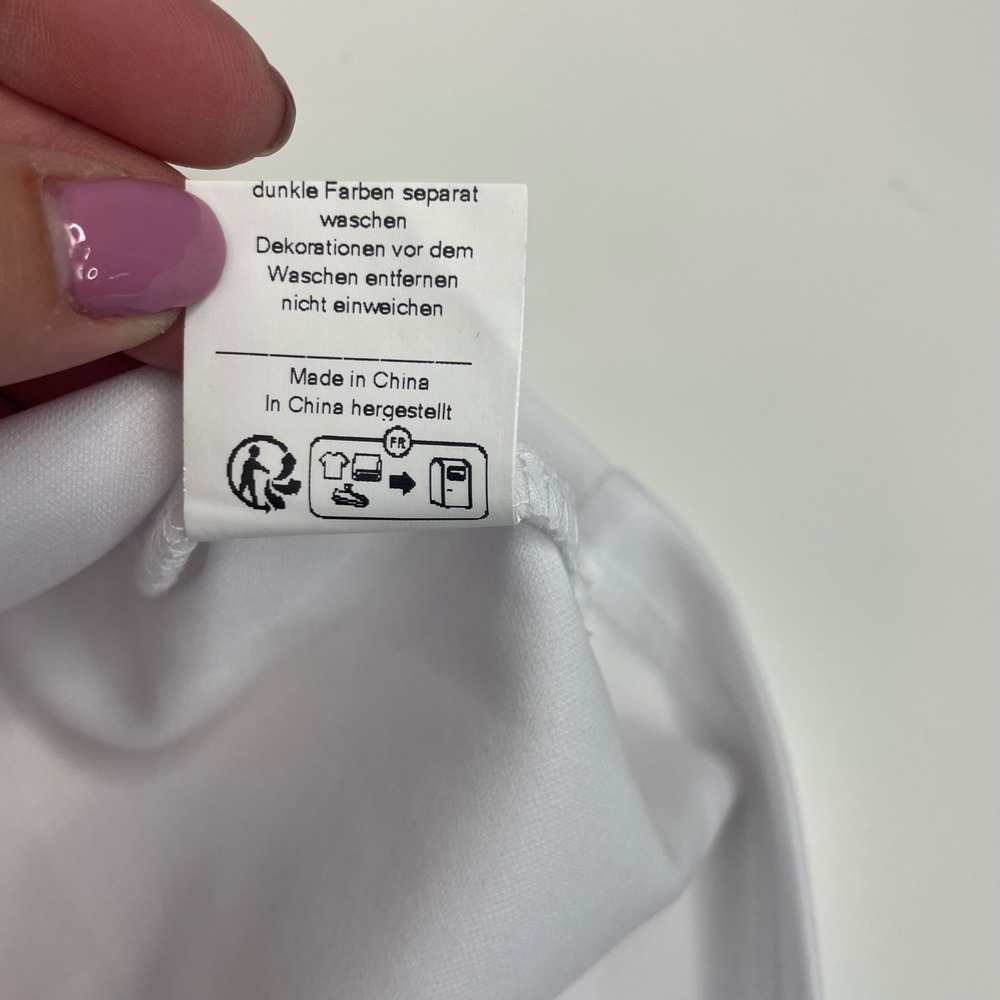 Grace Karin NWT Womens White Sleeveless Wrap V-Neck Blouse Top Side Zip Size S - Picture 9 of 10